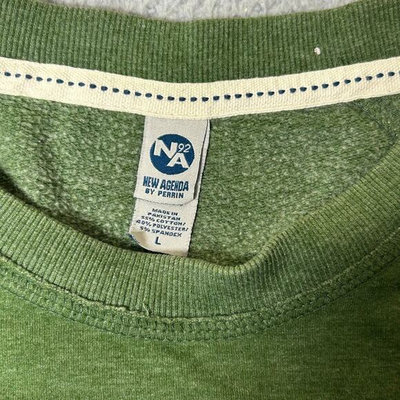 Michigan State Sweatshirt Womens L Green Pullover New Agenda NCAA College - Picture 4 of 9